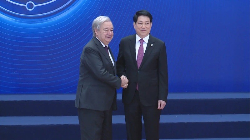 Chủ tịch nước Lương Cường và Tổng Thư ký Liên hợp quốc António Guterres.