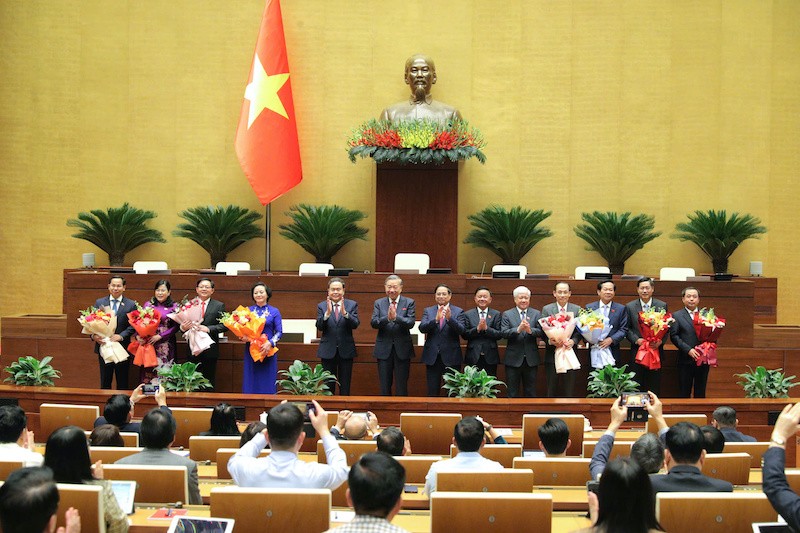 Công tác nhân sự đã được Quốc hội hoàn thành trong sáng 25/10. Ảnh HL 