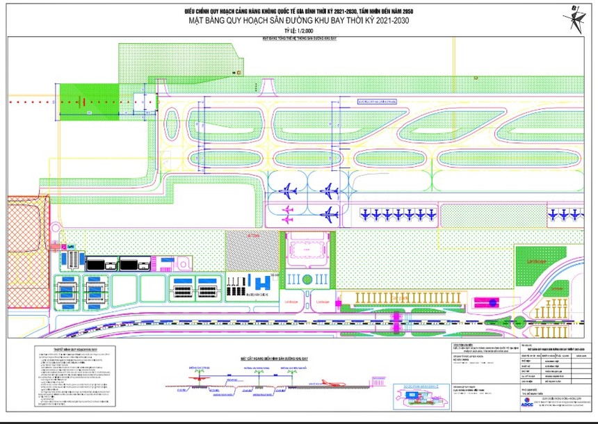 Mặt bằng quy hoạch Cảng hàng không quốc tế Gia Bình.