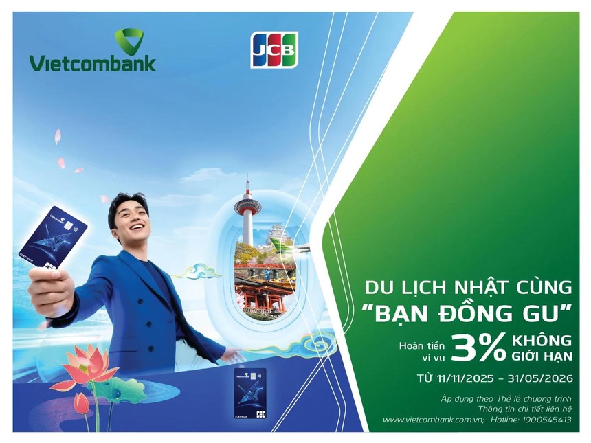 Đi Nhật càng chi càng lời: Hoàn tiền 3% không giới hạn cùng thẻ Vietcombank JCB 