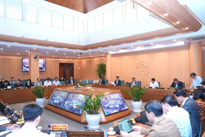 Một cuộc họp của UBND TP.Hà Nội.