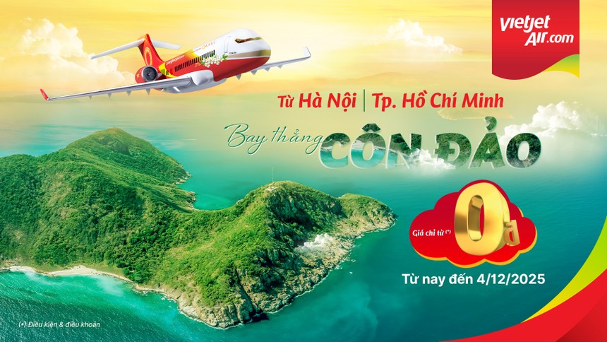 Bay Côn Đảo chỉ từ 0 đồng với “3 ngày vàng” siêu ưu đãi của Vietjet