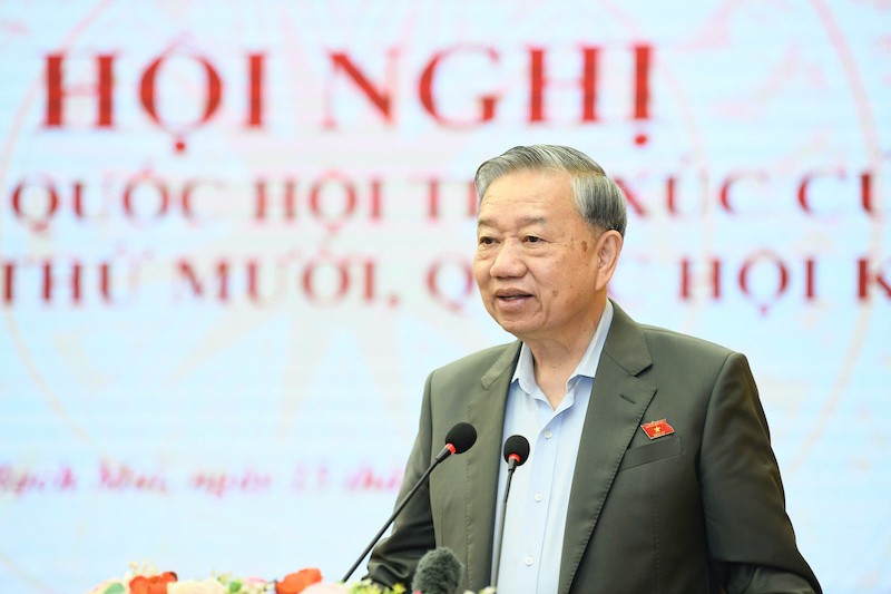 Tổng Bí thư Tô Lâm phát biểu tại hội nghị - Ảnh: NY. 