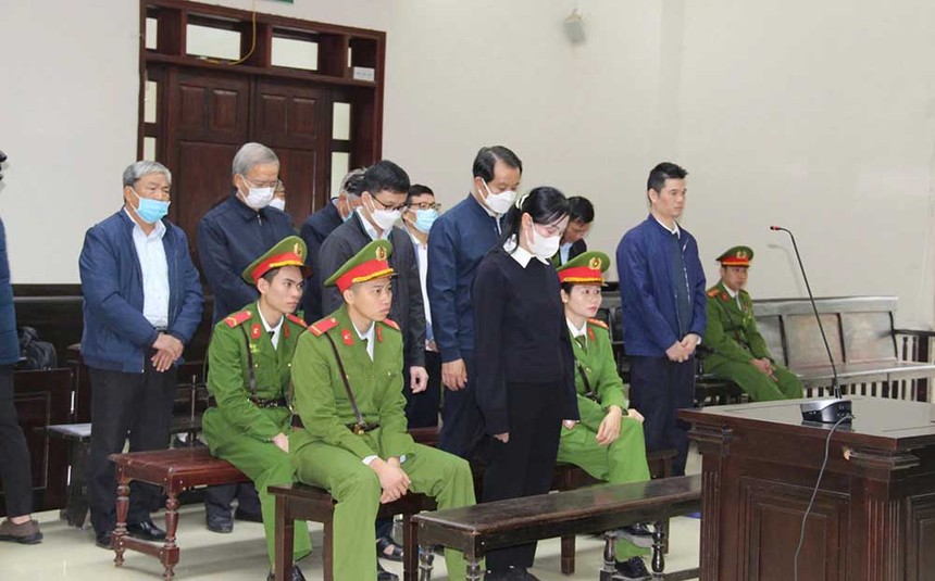 Các bị cáo được xét kháng cáo tại phiên tòa phúc thẩm 