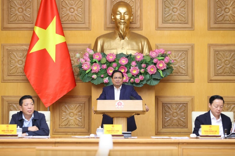 Thủ tướng Phạm Minh Chính chủ trì phiên họp lần thứ 4 của Ban Chỉ đạo Trung ương về chính sách nhà ở và thị trường bất động sản - Ảnh: VGP