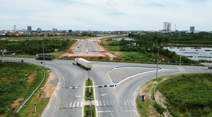 Vị trí chưa thể đấu nối của tuyến đường Nhật Lệ 2 đến tuyến tránh Đồng Hới