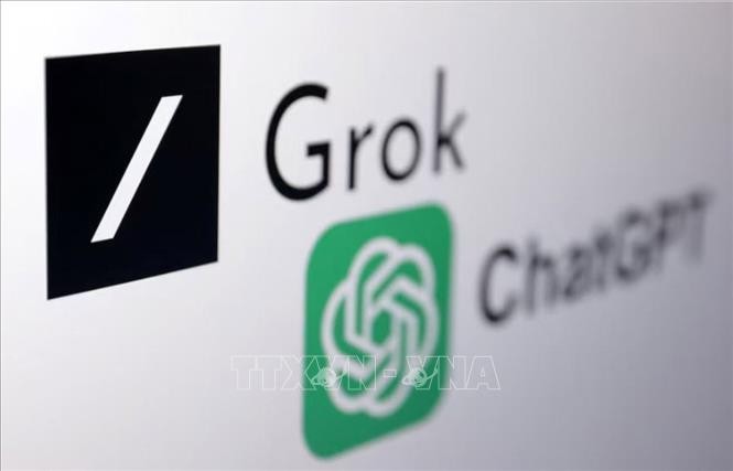 Biểu tượng Grok chatbot. Ảnh: REUTERS/TTXVN