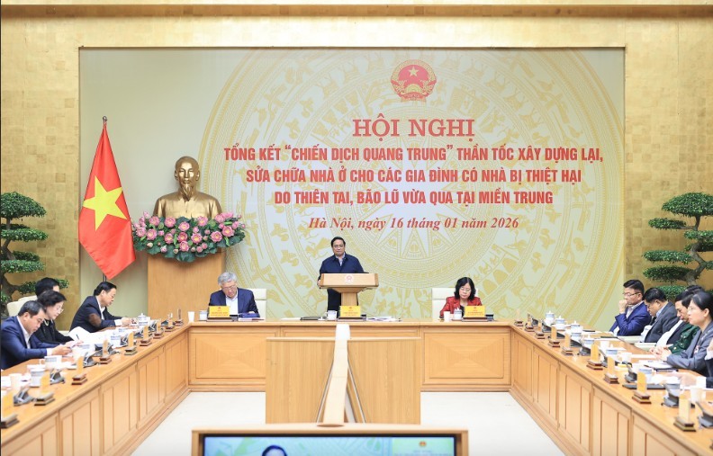 Thủ tướng Phạm Minh Chính nêu rõ, đến ngày hôm nay, chúng ta có thể tự tin khẳng định "Chiến dịch Quang Trung" mặc dù không có tiếng súng nhưng đã "tốc chiến, tốc thắng", không những "chiến thắng" mà còn "chiến thắng giòn giã" - Ảnh: VGP.
