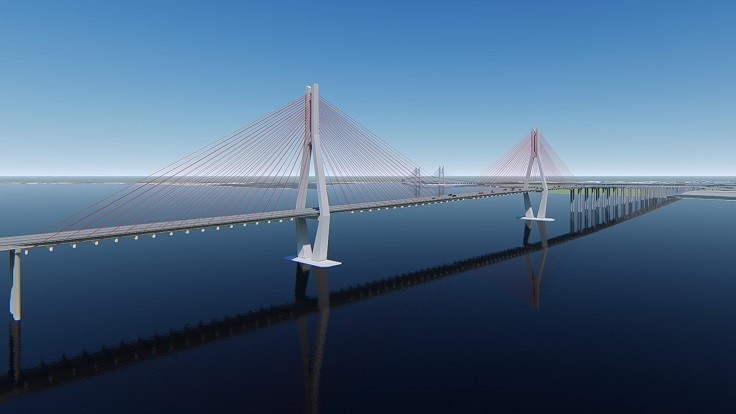 Phối cảnh cầu Cát Lái nối TP.HCM với Đồng Nai. 