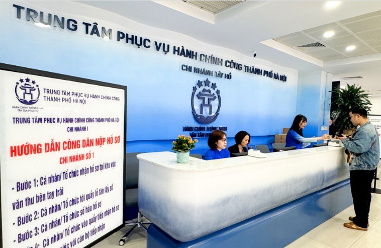 Trung tâm Phục vụ hành chính công Thành phố Hà Nội.