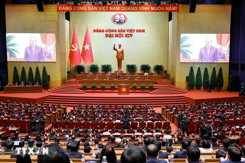 Đại hội đại biểu toàn quốc lần thứ XIV của Đảng. (Ảnh: TTXVN). 