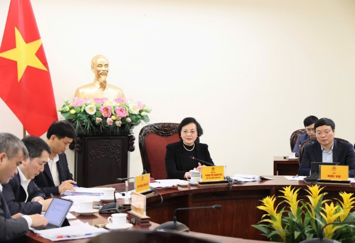 Bí thư Trung ương Đảng, Phó Thủ tướng Chính phủ Phạm Thị Thanh Trà chủ trì cuộc họp.