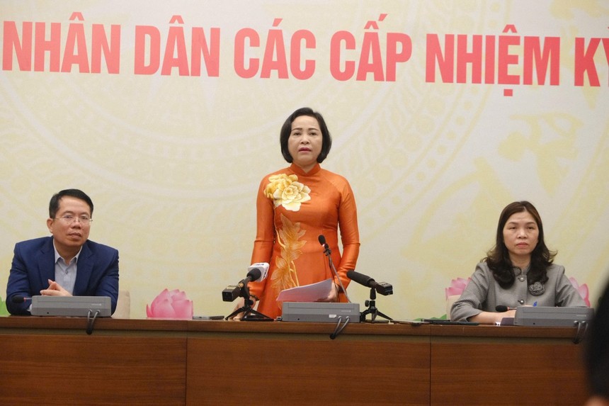 Phó chủ tịch Quốc hội Nguyễn Thị Thanh cập nhật tình hình bầu cử đại biểu Quốc hội Khóa XVI và đại biểu hội đồng nhân các cấp nhiệm kỳ 2026- 2031 tính đến 16h ngày 15/3.