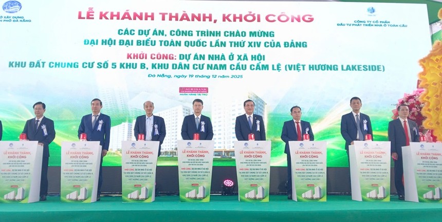 Dự án nhà ở xã hội tại khu đất chung cư số 5 thuộc Khu B - Khu dân cư Nam cầu Cẩm Lệ đã được khởi công xây dựng trong tháng 12/2025.