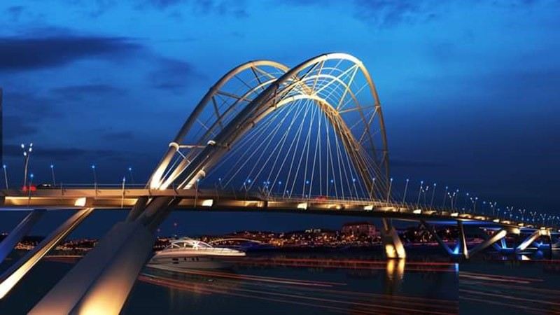 Phối cảnh dự kiến cầu Thủ Thiêm 4 