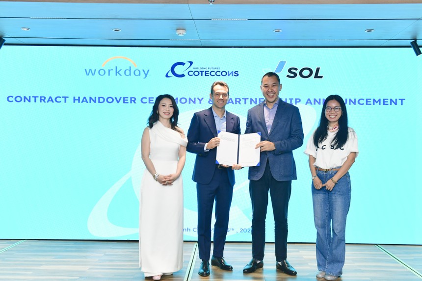Coteccons hợp tác với Workday hướng đến triển khai nền tảng quản trị nguồn nhân lực (Human Capital Management – HCM) của Workday, đặt con người ở vị trí trung tâm của mọi quyết định. Ảnh: Thanh Tùng.