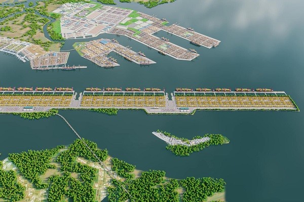 Phối cảnh Cảng trung chuyển quốc tế Cần Giờ.