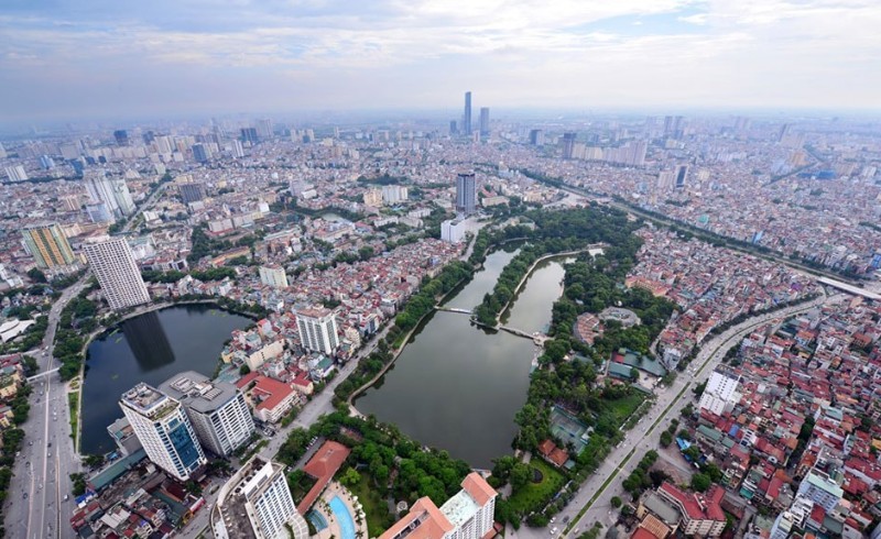 Hà Nội nhìn từ trên cao.