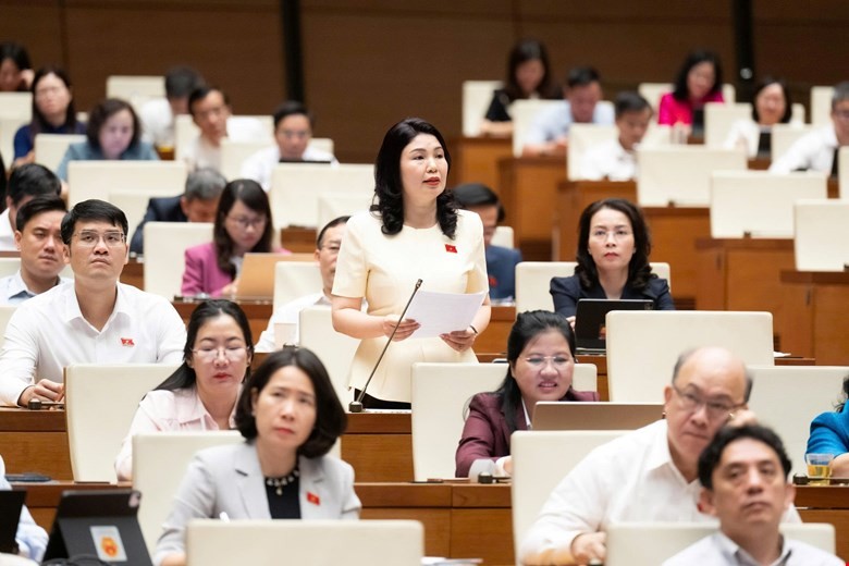 Đại biểu Trần Thị Vân tham gia thảo luận.