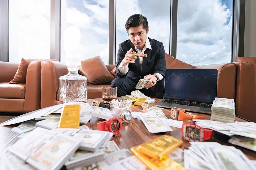 Mr. Pips thường lên mạng khoe lối sống sang chảnh để “lùa gà”