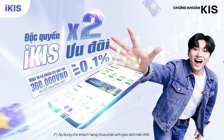 KIS ưu đãi phí 0,1%, tặng cổ phiếu cho nhà đầu tư quay lại