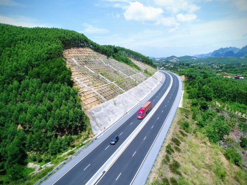 Một đoạn cao tốc Bắc Giang - Lạng Sơn. 