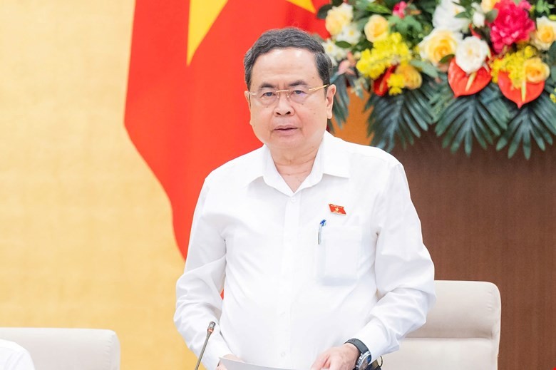 Chủ tịch Quốc hội Trần Thanh Mẫn điều hành phiên họp. 