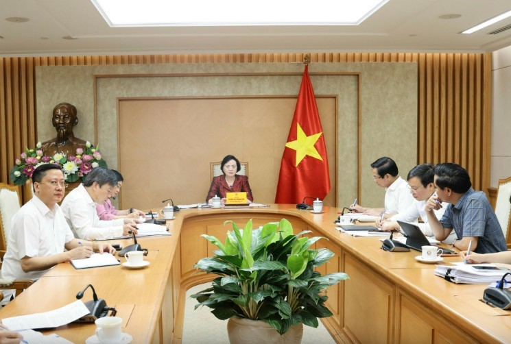 Bí thư Trung ương Đảng, Phó Thủ tướng Chính phủ Phạm Thị Thanh Trà chủ trì cuộc họp - Ảnh: VGP