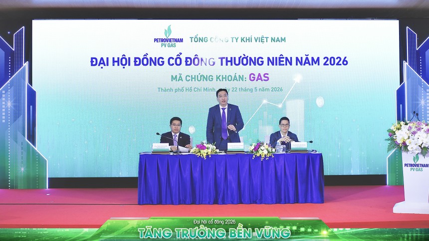 Bí thư Đảng ủy, Chủ tịch HĐQT PV GAS Nguyễn Thanh Bình phát biểu tại Đại hội