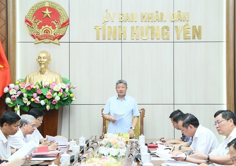 Phó bí thư Tỉnh ủy, Chủ tịch UBND tỉnh Hưng Yên Nguyễn Mạnh Quyền phát biểu chỉ đạo