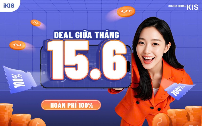 Ngày 15/6, Chứng khoán KIS hoàn 100% phí giao dịch trên iKIS