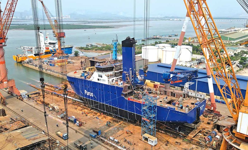 Nhiều nhà máy đóng tàu chủ lực của SBIC đang hoạt động hết công suất để đáp ứng các đơn hàng