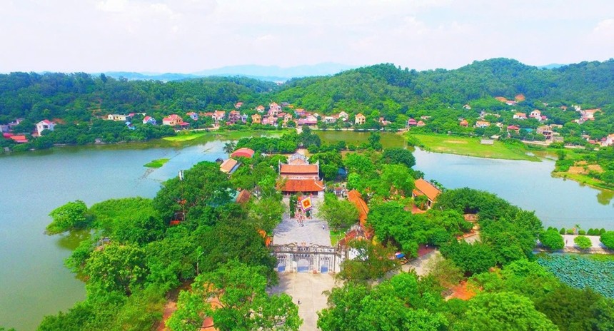 Dự án tu bổ, tôn tạo và phát huy giá trị khu di tích đền Kiếp Bạc có tổng vốn đầu tư hơn 1.156 tỷ đồng. Ảnh: Thành Chung 