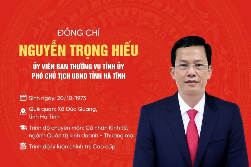 Hà Tĩnh bầu thêm chức danh Phó Chủ tịch UBND tỉnh đối với ông Nguyễn Trọng Hiếu