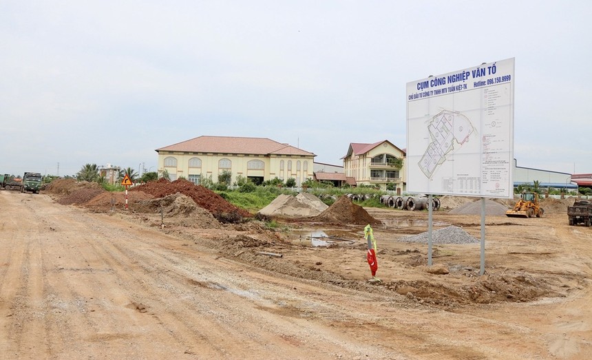 Khu vực triển khai Cụm công nghiệp Nguyễn Văn Tố. Ảnh: Việt Cường