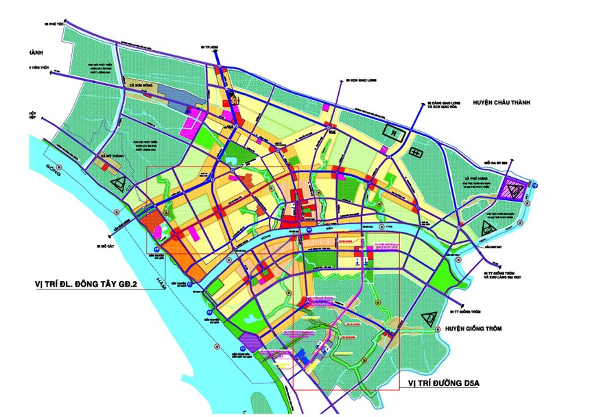 Vị trí Đại lộ Đông Tây (giai đoạn 2).