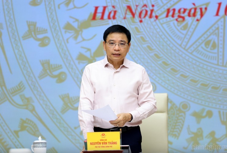Phó Thủ tướng Nguyễn Văn Thắng phát biểu kết luận cuộc làm việc - Ảnh: chinhphu.vn