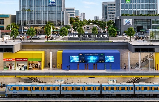 Phối cảnh ga metro Bình Dương - Ảnh: MAUR