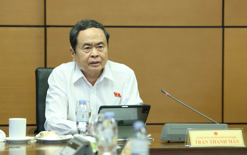 Chủ tịch Quốc hội Trần Thanh Mẫn phát biểu tại tổ - Ảnh: Quang Phúc. 