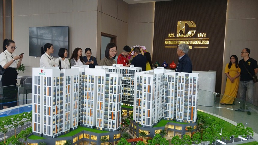 Dự án Nhà ở xã hội tại khu đất chung cư số 3, do Công ty cổ phần Chương Dương Homeland – Đà Nẵng làm chủ đầu tư. Ảnh Hoàng Anh