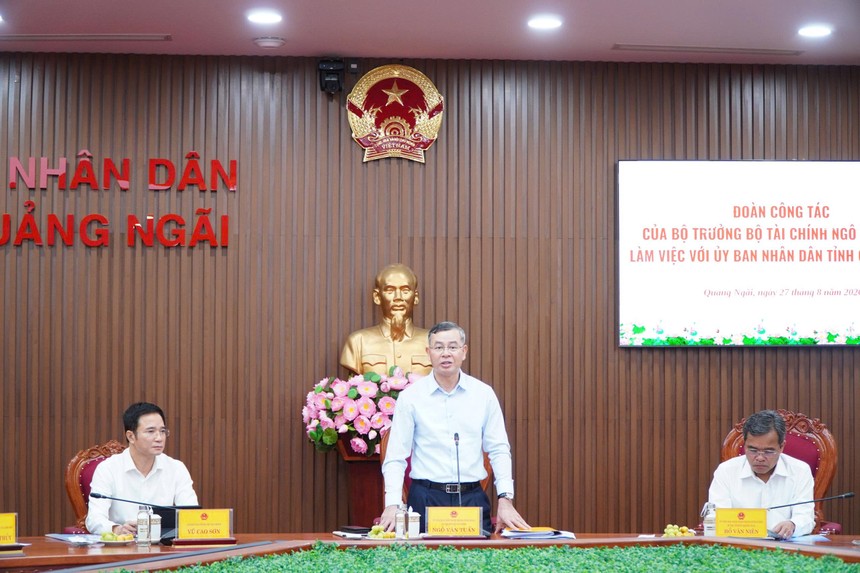 Bộ trưởng Ngô Văn Tuấn phát biểu tại buổi làm việc.