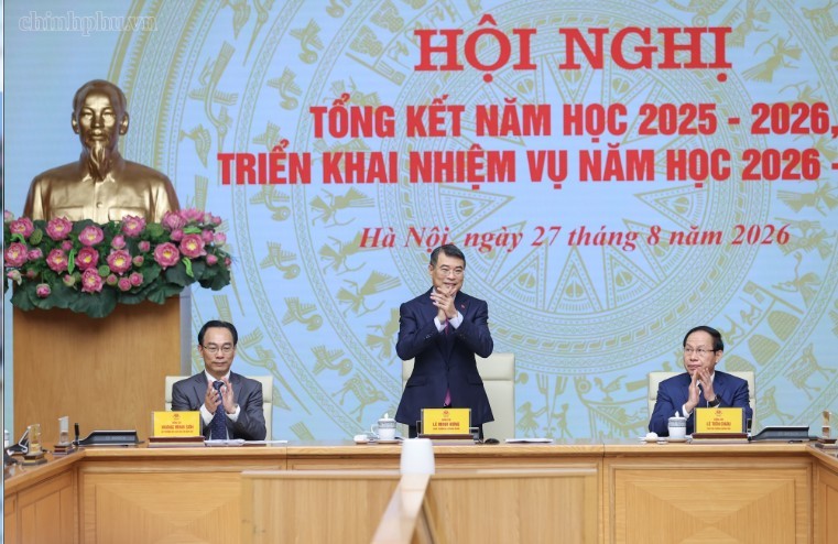 Thủ tướng Chính phủ Lê Minh Hưng chủ trì Hội nghị tổng kết năm học 2025-2026, triển khai nhiệm vụ năm học 2026-2027.