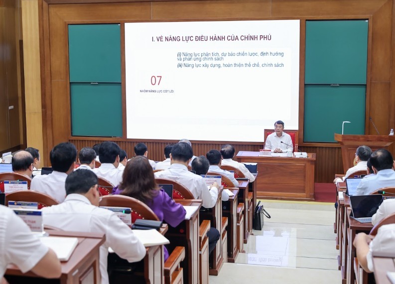 Thủ tướng đã tập trung phân tích 7 nhóm nội dung chủ yếu, cũng là 7 yếu tố quan trọng trong năng lực điều hành của Chính phủ. Ảnh: chinhphu.vn
