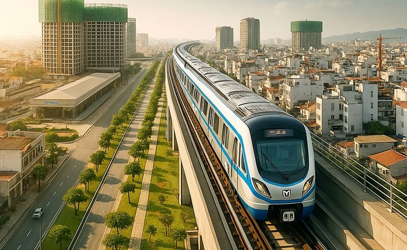 Phối cảnh tuyến metro Thủ Dầu Một - TP.HCM đoạn đi trên cao 