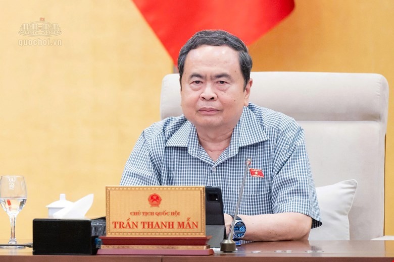 Chủ tịch Quốc hội Trần Thanh Mẫn phát biểu tại phiên họp - Ảnh: QH. 