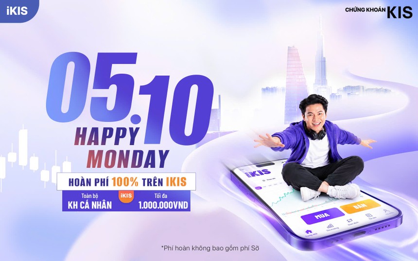 KIS tiếp tục ưu đãi Happy Monday đến cuối năm, hoàn 100% phí giao dịch