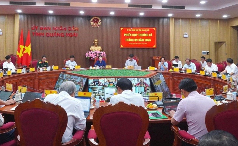 UBND tỉnh Quảng Ngãi tổ chức phiên họp thường kỳ tháng 9 năm 2026 vào này 7/10.
