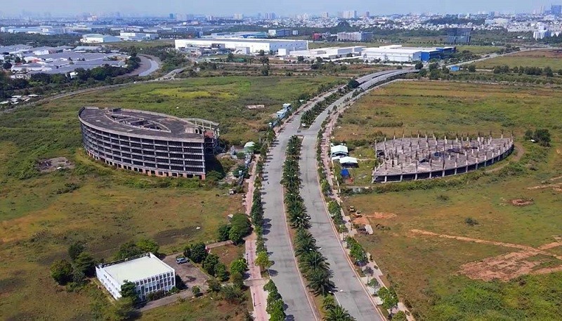 Một dự án chậm tiến độ nhiều năm tại Khu Công nghệ cao đã bị TP.HCM thu hồi - Ảnh: Q.H