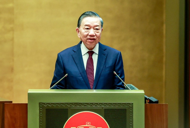 Tổng Bí thư, Chủ tịch nước Tô Lâm phát biểu chỉ đạo Hội nghị toàn quốc quán triệt, triển khai thực hiện Nghị quyết Trung ương 4. Ảnh: Đức Thanh