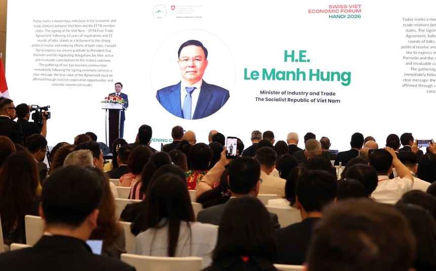 Bộ trưởng Công thương Lê Mạnh Hùng nhấn mạnh về ý nghĩa của việc ký kết FTA Việt Nam - EFTA.